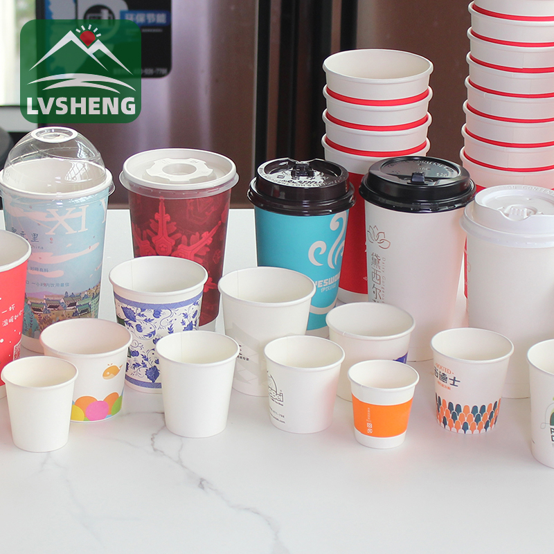 Ang custom na logo ng tagagawa ay naka-print na disposable Takeout Coffee Cup packaging