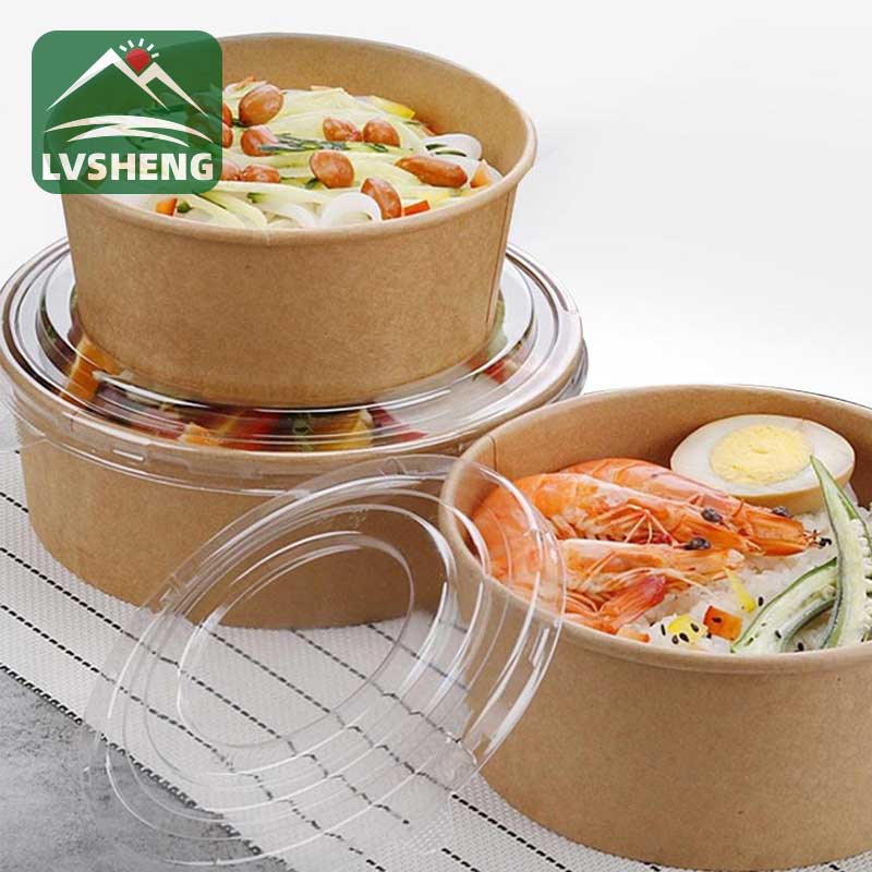 Disposable Kraft Paper Soup Bowl Para sa Pagkain