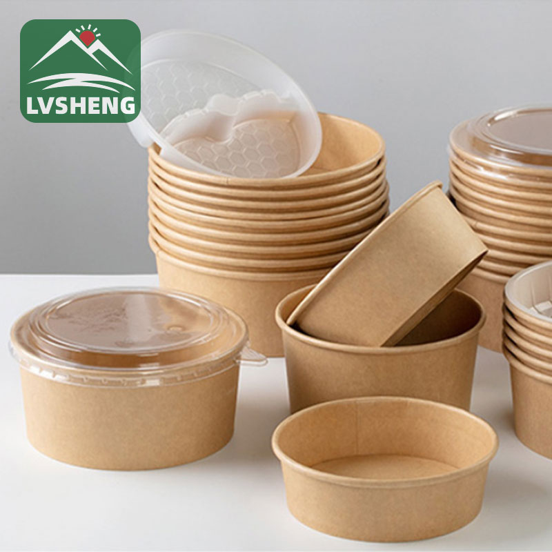 Paper Bowl na may convex takip 24oz