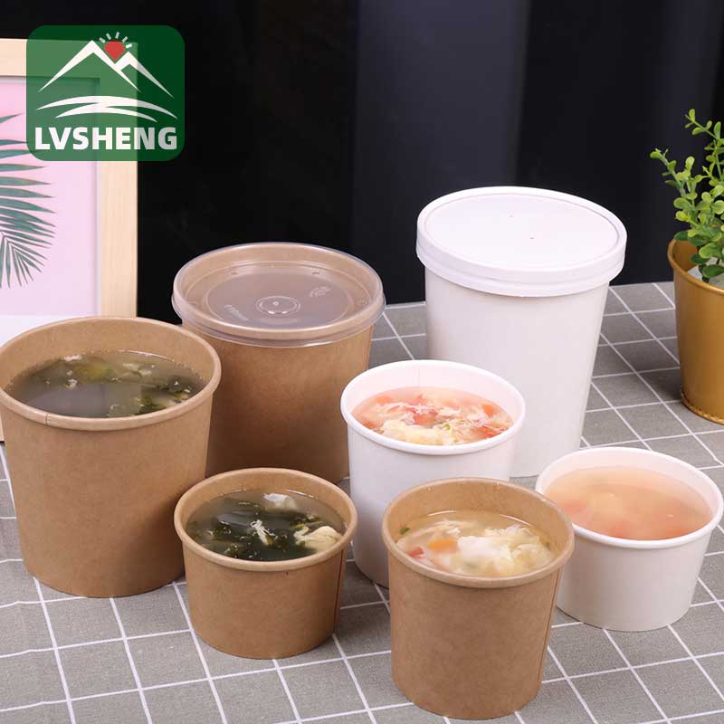 Single-use Take Out Paper Soup Bowl